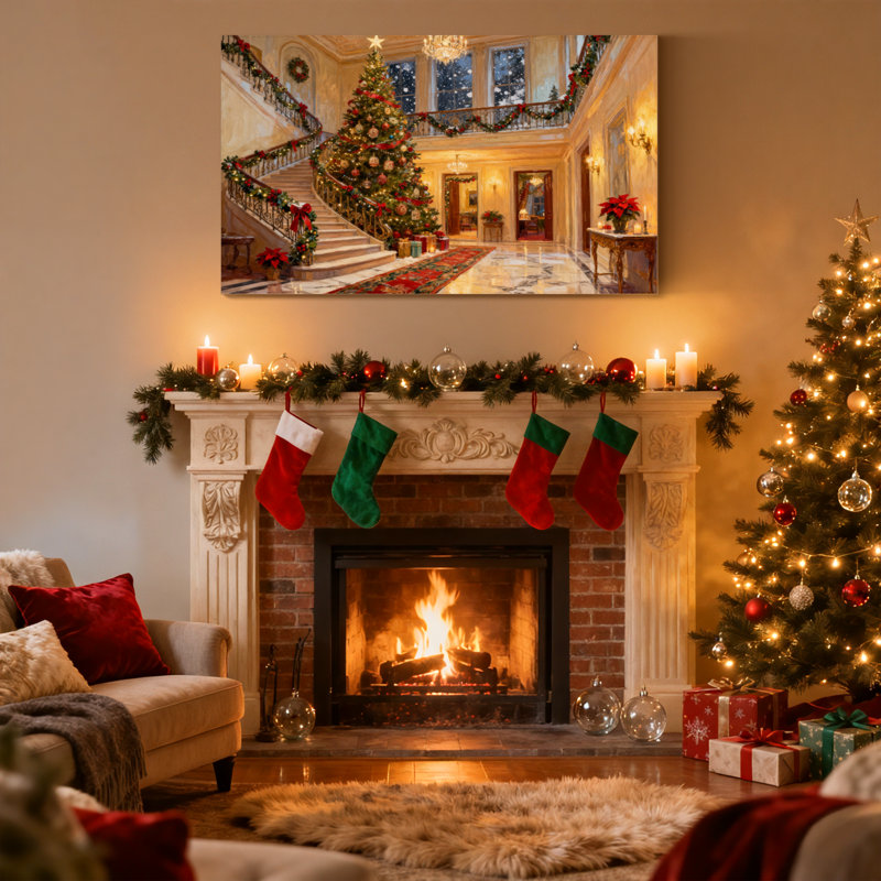 Ensemble de 3 impressions sur toile, décorations d'arbre de Noël, H 16 po x l 24 po