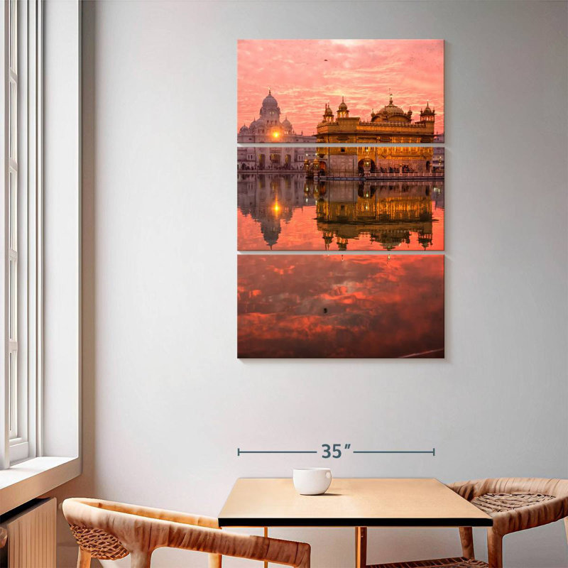 Masam Harmandir Sahib Reflection, 65" H x 42" W