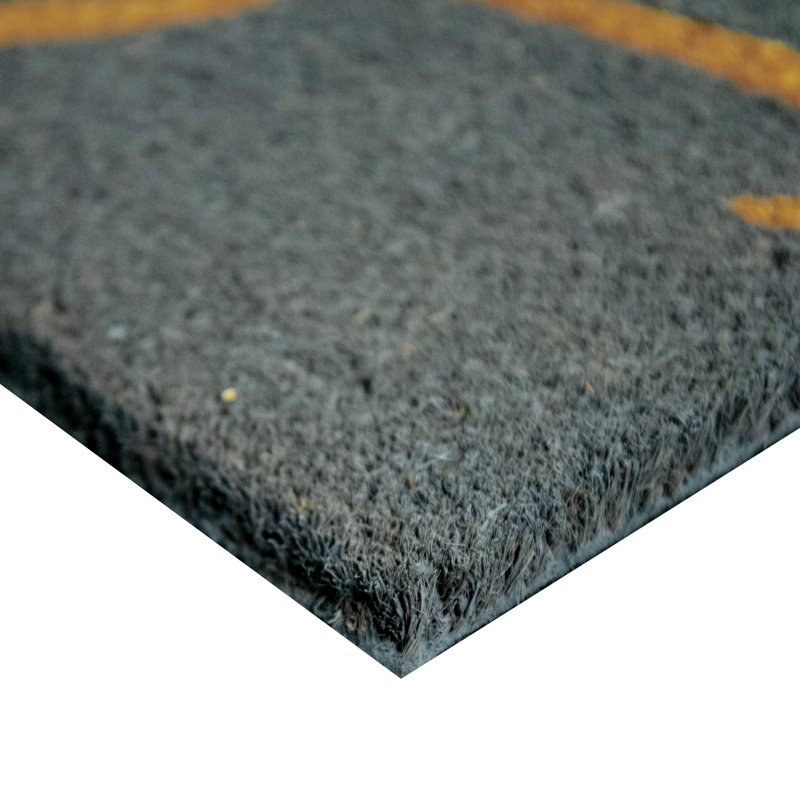 Gray Coir Non-Slip Outdoor Welcome Doormat