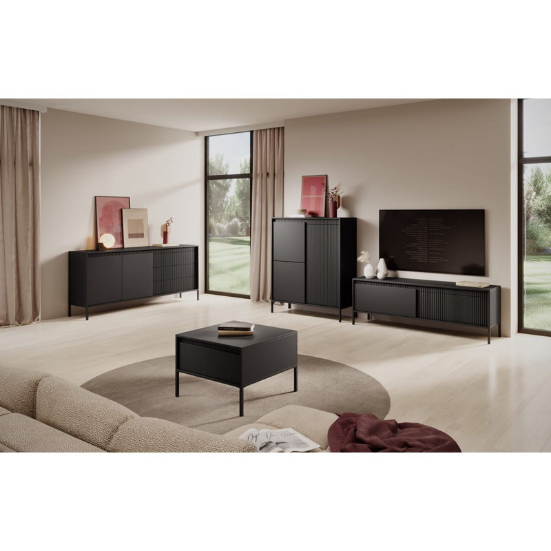 Senso Coffee Table with Storage, Black