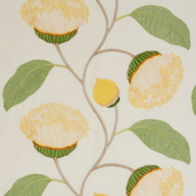 Celinda Embroidery Fabric, Yellow