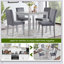 Ensemble de table de salle à manger en bois Elegant avec table carrée et 4 chaises rembourrées