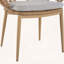 Ensemble de 2 chaises Papasan en osier - rotin en PE, pieds en teck et coussins hydrofuges pour patio