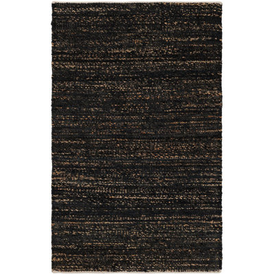 Tapis uni / rayé bleu nuit Durah