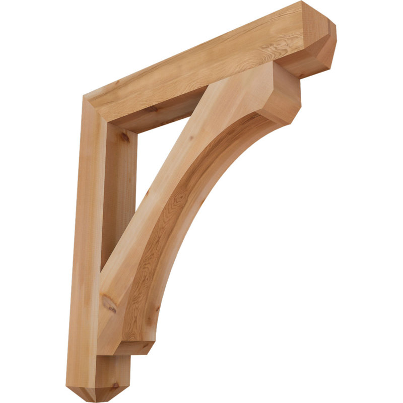 H 5,5 po x l 40 po x Support en bois / corbeau, H 44 po x l 5,5 po x P 40 po, Cèdre rouge