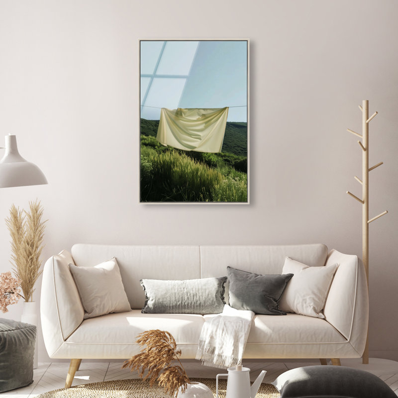 Floating Cotton I Print by Oliver Gal, 25"H x 17"W, Silver Floater Frame