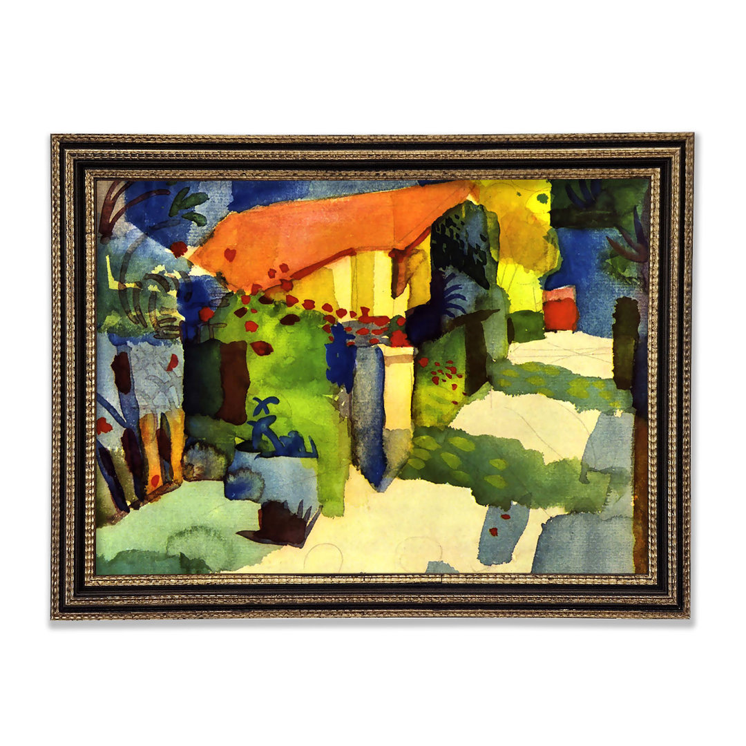 August Macke Haus im Garten - Einzelne Bilderrahmen Kunstdrucke