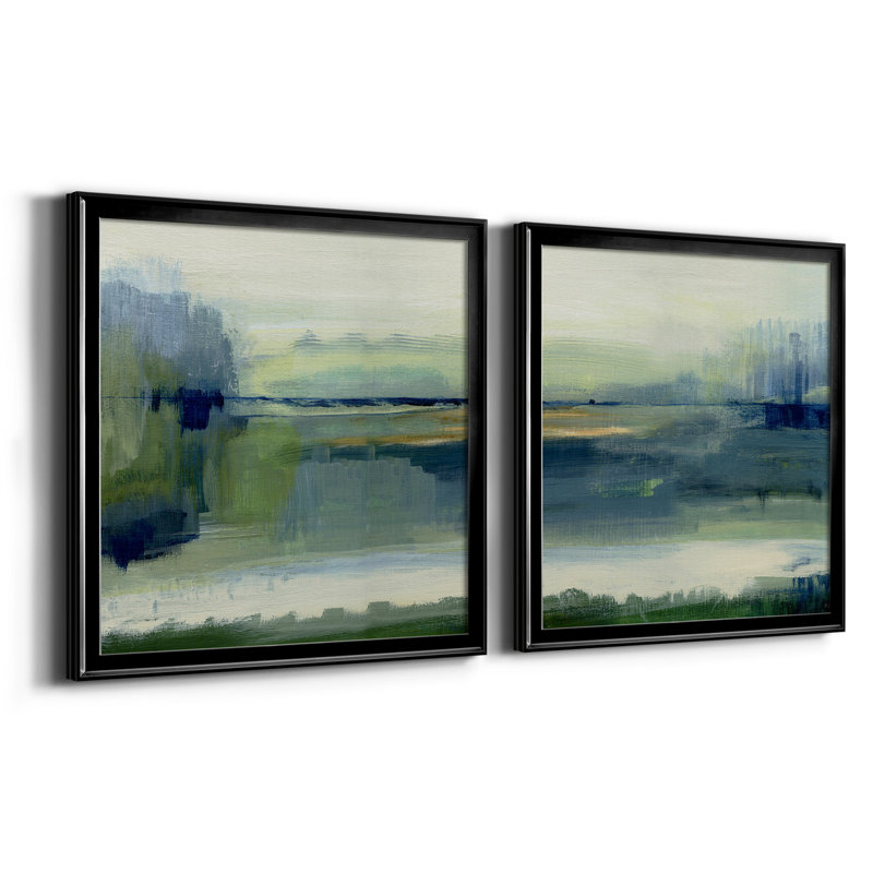 Glistening Meadow Multicolor Canvas Print with Black Frame