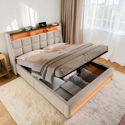 Upholstered Ottoman Storage Bed