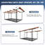 Support de rangement pour plafond de garage robuste 4 x 6 pi, hauteur réglable [HEIGHT_RANGE] Organisateur en acier avec capacité de 450 lb, système de rangement peu encombrant pour la maison