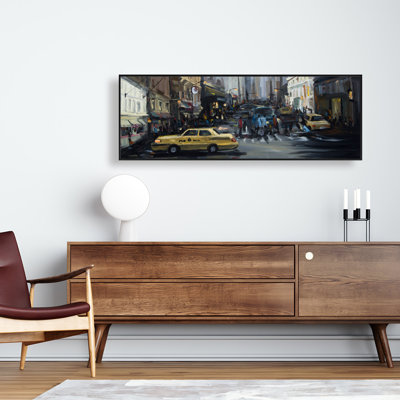 Dans la ville - Toile industrielle encadrée, décoration intérieure