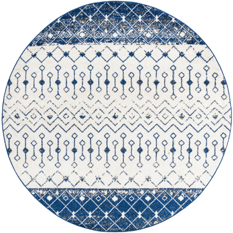 Bradley-Joe Abstract Indoor Rug, Round 7'10"