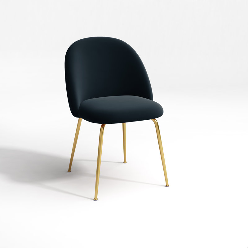 Ella Dining Chair, Blue, Gold