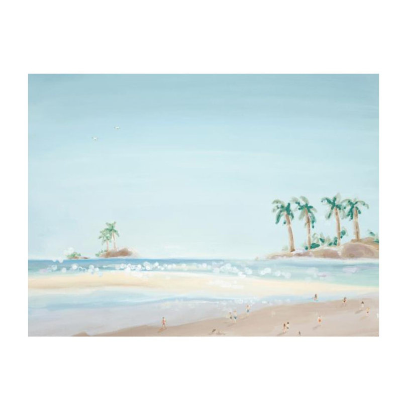 Vacation In Miami I Print by Sara Brown, 24" H x 32" W x 1.5" D, Brush Gel