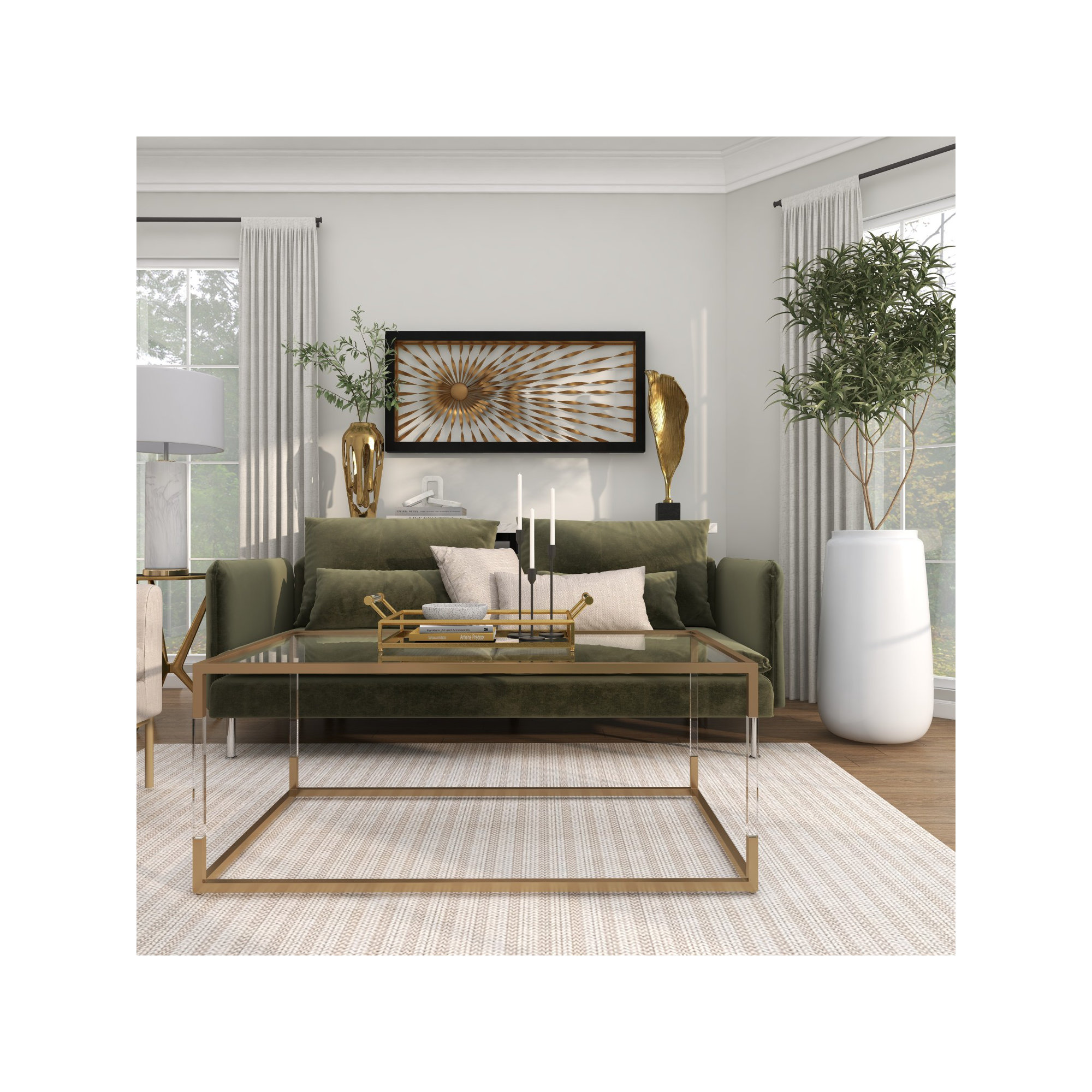 Mabe Iron Floor Vase, White, 30.25" H X 16.3" W X 16" D