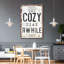 «Get Cozy Stay A Time», impression sur toile-1152281075