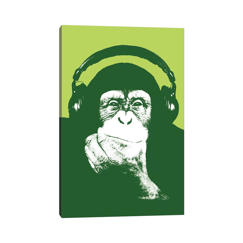 New Monkey Head IV by Steez - Wrapped Canvas Print, 20.32 cm H x 30.48 cm W