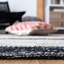 Tapis noir / ivoire en coton tissé à plat à la main Donnelly-971882727