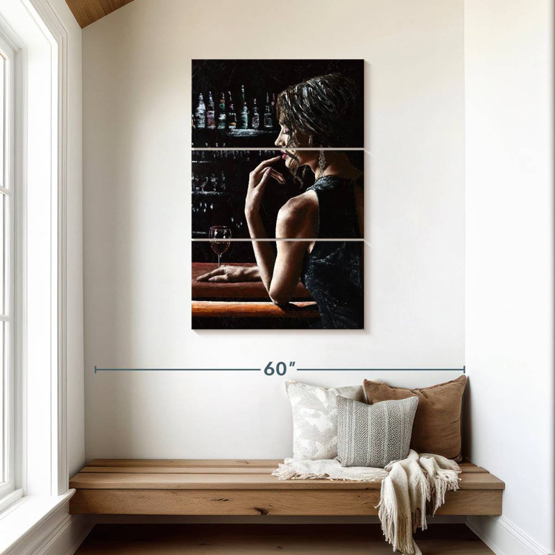 Leisha à l'heure de minuit, H 45 po x l 28 po
