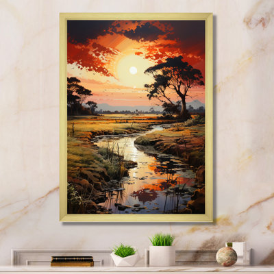 Vietnam River Delta Sunset IV sur toile