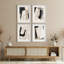 «Neutral Abstract Line Illustration Relax Minimalist Modern Décoration murale», 4 pièces-101520086-101520091