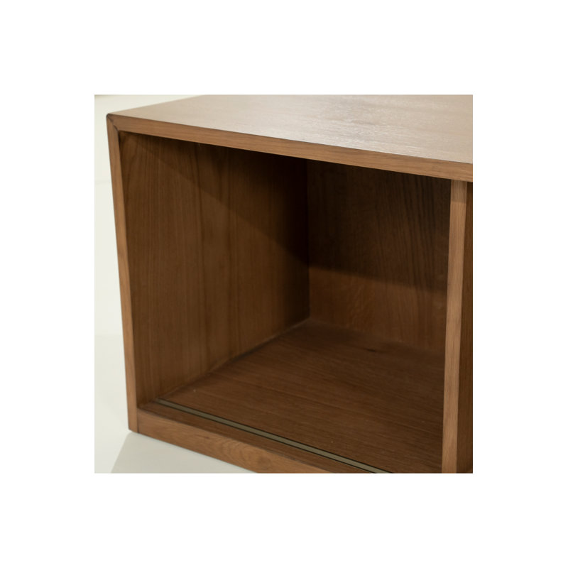 Milo Media Unit S, Brown, 17"H x 71"L x 17"W