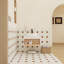 Meuble-lavabo flottant 24 po avec lavabo vasque rond blanc brillant, meuble-lavabo mural avec tablette ouverte, finition blanche avec comptoir durable, conception moderne peu encombrante (livré dans 2 boîtes)