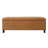 Ottoman Bench with Storage, Brown PU Surface, Rubber Wood Legs, 300 lbs Capacity-2136880033