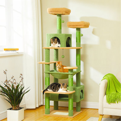 Arbre à chat en peluche 72 po