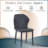 Steves Upholstered Dining Chair with Metal Iron Frame – Modern Curved Back Side Chair in Single or Set of 2-268773934-310722215