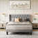 Hilbert Upholstered Low Profile Platform Bed Frame with Headboard