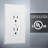 Single-Gang Wallplate Non-Metallic Decorator Cover One Grounded Duplex, White Smooth(Pack Of 5)