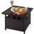 Bertina Outdoor Patio Rattan Steel Side Table
