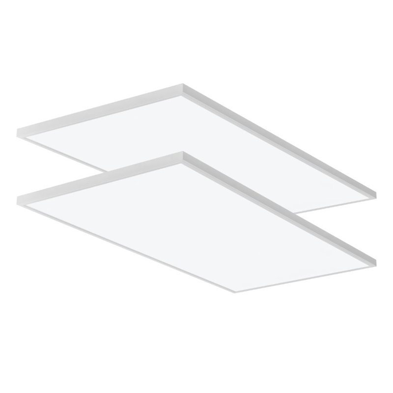 Ensemble de 2 écrans plats LL CPANL 2 pi x 4 pi avec 4 000 lumens et support de montage à fixation directe au plafond 3500K, 4000K, 5000K