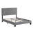 Full Size Modern Upholstered Platform Bed Frame w/ Tufted Linen Headboard, No Box Spring Needed,Grey-677922768-678370791