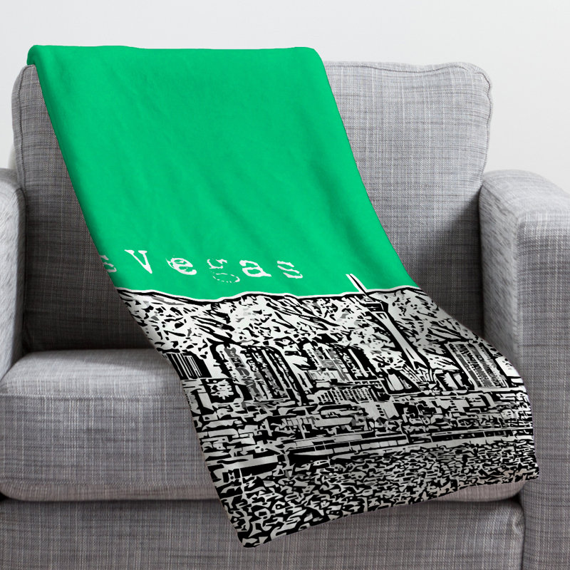 Bird Ave Throw Blanket, Green, Small