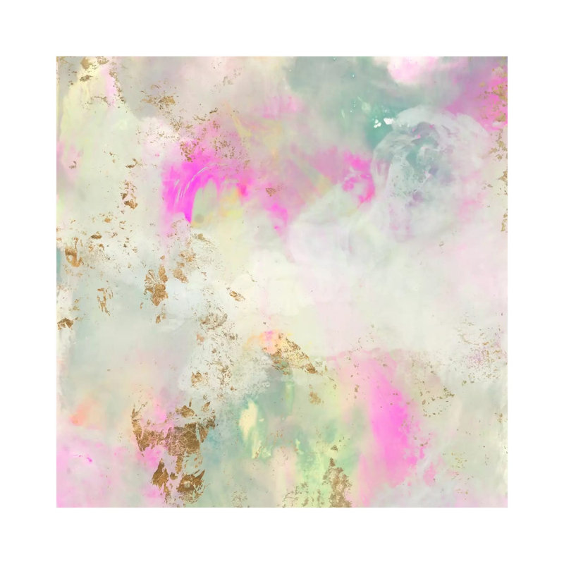 Pastel Swoop I by Jennifer Goldberger - Wrapped Canvas Painting, 30.48 cm H x 30.48 cm W