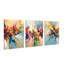 Ensemble de 3 affiches encadrées, art mural abstrait et coloré sur toile, peinture abstraite moderne, 3 œuvres d'art vibrantes aux coups de pinceau pour salon, chambre, bureau, décoration intérieure contemporaine.-897473895