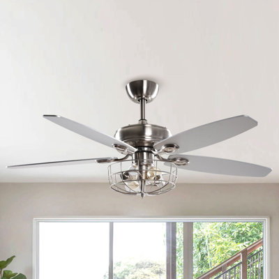 Ventilateur de plafond 52 pales en cage à 52 pales avec télécommande et ensemble d'éclairage inclus