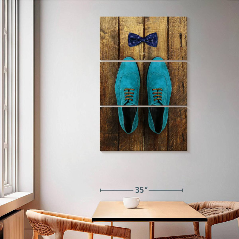 Shuttleworth Stylish Blue Shoes, 65" H x 42" W