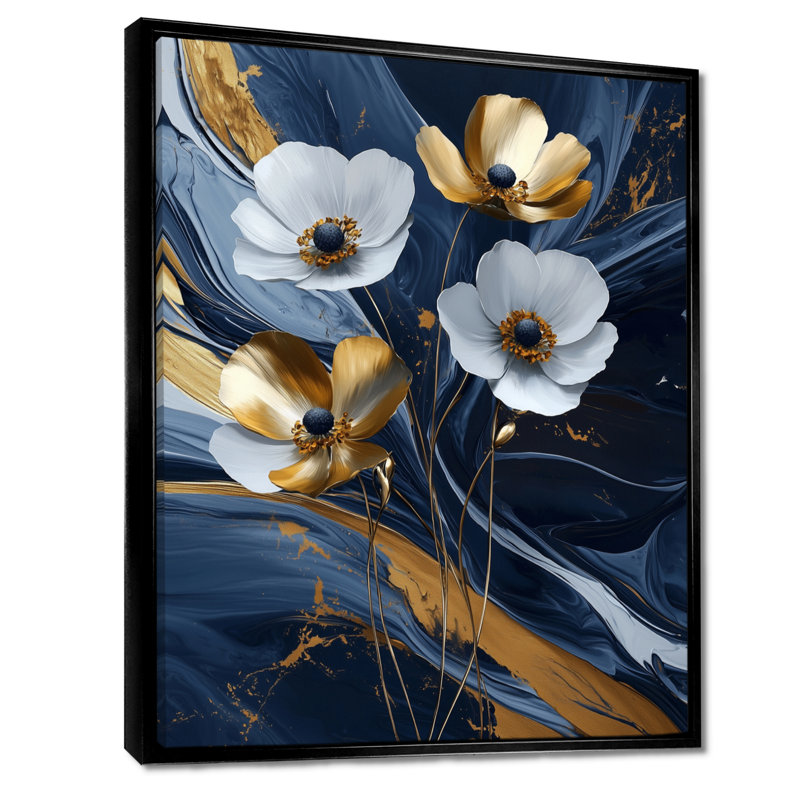 Art mural encadré Bridget Golden Graceful Buttercups IV - Buttercups, H 20 po x l 12 po, Reproduction avec cadre flottant
