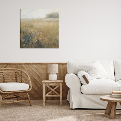 Neutral Wildflower Field Canvas, design by LSR Creative Studio