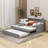 Twin XL Wood Daybed With 2 Trundles, 3 Storage Cubbies, 1 Light For Free And USB-1429938333