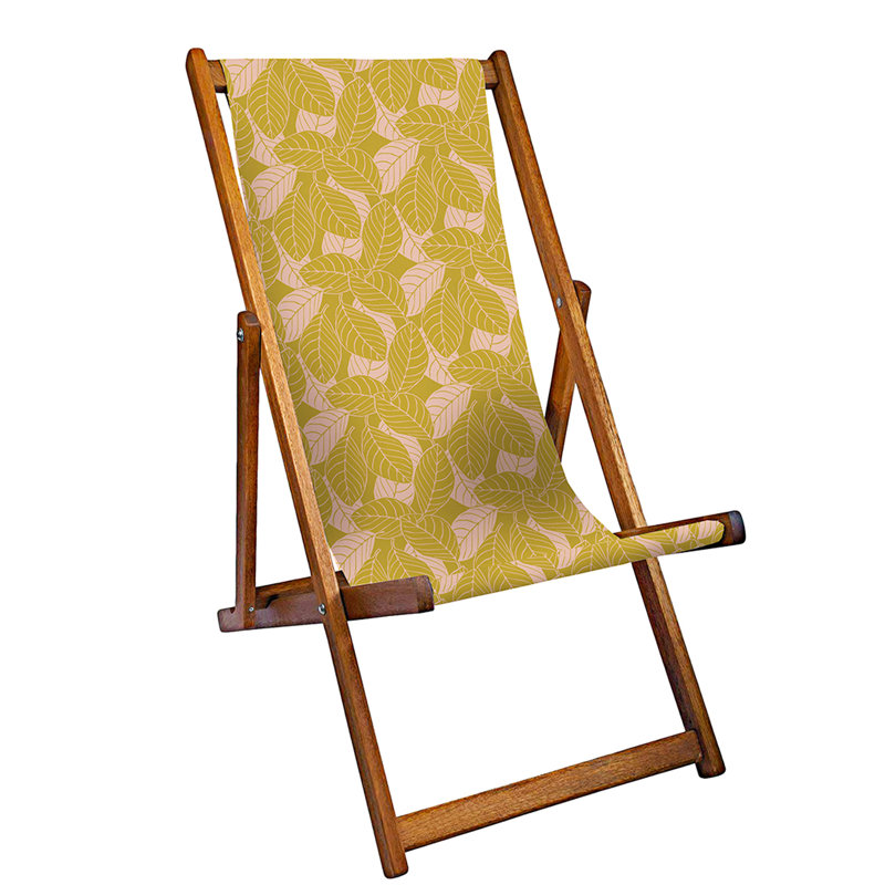Manilow Folding Deck Chair, Yellow/Pink