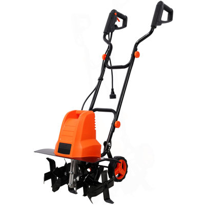 13.5AMP Electric Tiller,120V/60HZ,18-Inch Width 9-Inch Depth Corded Powerful Tiller,With 24 Steel Tines,Adjustable Wheels,For Garden Lawn Yard
