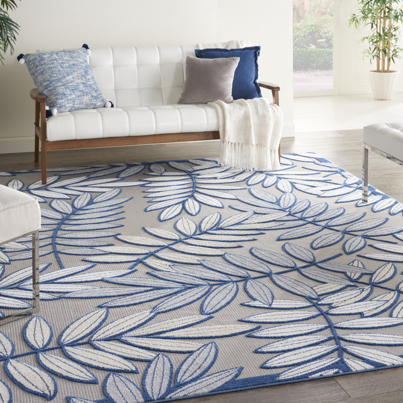 Adiya Floral Indoor Rug, Rectangle 9' x 12'