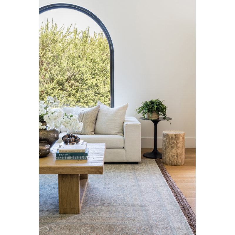 Wool Oriental Area Rug in Gray, Rectangle 9' x 12'