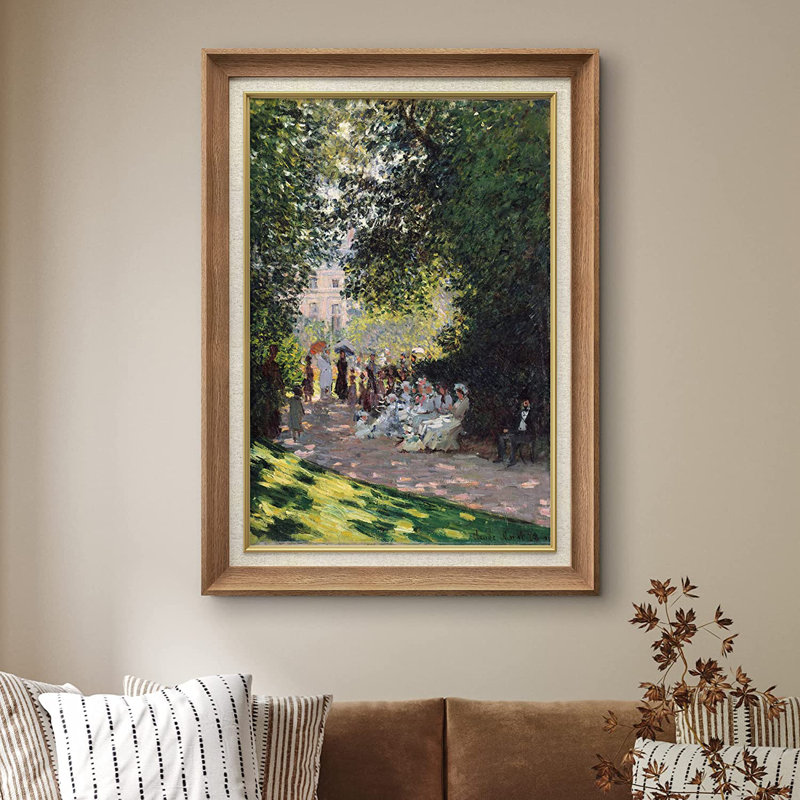 «The Park Monceau» par Claude Monet - peinture sur toile encadrée, Naturel