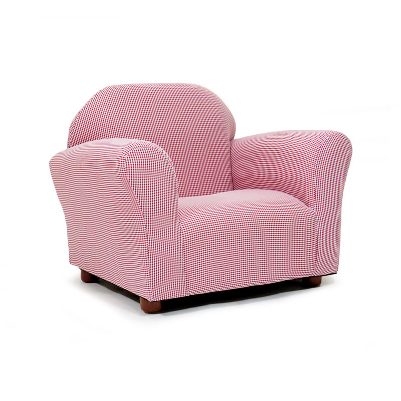 Fauteuil club pour enfants en guingan Weybridge, Rouge