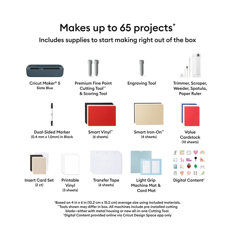 Cricut Maker 5 Vinyl Bundle with EasyPress SE 9 x 9